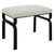 Shearling Cushioned Top Small Bench - 22.75" - White and Black - IMAGE 5