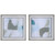 Abstract Wooden Framed Wall Art - 25.25" x 25.25" - Set of 2 - IMAGE 1