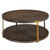 2 Tier Round Coffee Accent Table - 40" - Brown and Gold - IMAGE 5