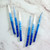 Blue and White Hanukkah Premium Hand Dipped Candles 5" - IMAGE 5
