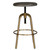 Adjustable Revolving Counter Stool - 24" - Gold and Gray - IMAGE 4