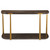 2-Tier Wooden Console Table - 54" - Brown and Gold - IMAGE 1
