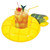 Inflatable Floating Pineapple Swimming Pool Drink Holder - 9.75" - IMAGE 1