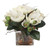 Magnolia Blossoms and Seed Pod Artificial Bouquet - 16" - White and Green - IMAGE 6