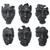 Sculpted Face Mask Wall Decorations - 14" - Gray - Set of 6 - IMAGE 1