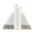 Half Pyramid Geometric Bookends - 6" - White and Gray - Set of 2 - IMAGE 4