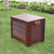 19.5" Mahogany Brown Contemporary Wooden Patio Cooler