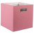 11" Pale Pink and Ivory Square Foldable Storage Bin - IMAGE 1