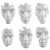 Sculpted Face Mask Wall Decorations - 14" - White - Set of 6 - IMAGE 1