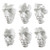 Sculpted Face Mask Wall Decorations - 14" - White - Set of 6 - IMAGE 3