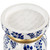 Floral Wooden Candle Holder - 6" - White and Blue - IMAGE 5