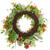 Chrysanthemum and Hydrangea Artificial Floral Spring Wreath - 23" - Pink