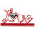 Heart and Floral "Love" Valentine's Day Photo Frame - 12" - IMAGE 1