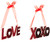 Wooden LOVE and XOXO Valentine's Day Wall Decorations - 8" - Red and Black - Set of 2 - IMAGE 4