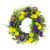 Mixed Foliage and Thistle Spring Wreath - 22" - Yellow and Purple - IMAGE 1