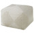 Handwoven Sovanna Geometric Pouf - 24" - Cream - IMAGE 1