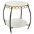 Chainlink Marble Side Table - 25.25" - White and Gold - IMAGE 4