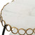 Chainlink Marble Side Table - 25.25" - White and Gold - IMAGE 5