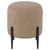 Faux Shearling Plush Ottoman with Metal Legs - 18" - Latte Brown - IMAGE 3