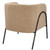 Barrel Back Accent Armchair - 29" - Tan Brown and Bronze - IMAGE 3