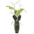 Tropical Orchid Artificial Floral Arrangements with Glass Vase - 38" - Green - IMAGE 4