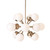 16 Light Droplet Sputnik Ceiling Chandelier - 28.25" - Brass and White - IMAGE 1