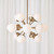 16 Light Droplet Sputnik Ceiling Chandelier - 28.25" - Brass and White - IMAGE 2