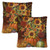 Set of 2 Sunflower and Pumpkin Fall Harvest Outdoor Patio Throw Pillow Covers 18” - IMAGE 1