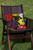 Set of 2 Zippy Zinnias Outdoor Patio Throw Pillow Covers 18" - IMAGE 2