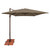 10ft Outdoor Patio Market Umbrella Bali with Cross Bar Stand, Taupe - IMAGE 1