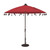 8ft Outdoor Patio Round Sunbrella Market Umbrella with Black Auto Tilt, Red - IMAGE 1