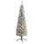 6’ Pre-Lit Pencil Slim Flocked Artificial Christmas Tree, Warm Clear LED Lights - IMAGE 1