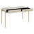 Two Drawer Desk with Shagreen Wrapped Top - 48" - White and Gold