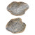 Basketweave Palm Leaf Terrazzo Trays - 17" - Taupe and Beige - Set of 2 - IMAGE 1