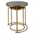 Round Top Brass Nesting Tables - 24" - Gray and Gold - Set of 2 - IMAGE 6