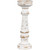 Wooden Spindle Pillar Candle Holder - 12" - Antique White - IMAGE 1