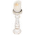 Wooden Spindle Pillar Candle Holder - 12" - Antique White - IMAGE 3
