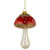 5" Sequined Mushroom Glass Christmas Ornament - IMAGE 1