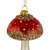 Sequined Mushroom Glass Christmas Ornament - 5" - Red and Gold Finish - IMAGE 3