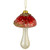 Sequined Mushroom Glass Christmas Ornament - 5" - Red and Gold Finish - IMAGE 4