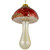 Sequined Mushroom Glass Christmas Ornament - 5" - Red and Gold Finish - IMAGE 5