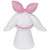 Easter Bunny Bust with Hair Bow - 7.5" - White and Pink - IMAGE 6