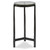 Glass Top Side Accent Table with Chiseled Base - 22.5" - Black - IMAGE 1