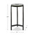 Textured Glass Top Side Accent Table with Chiseled Base - 23" - Black - IMAGE 3