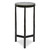 Glass Top Side Accent Table with Chiseled Base - 22.5" - Black - IMAGE 4