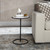Round Marble Top Side Accent Table - 23" - Black and White - IMAGE 4
