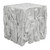 Teak Wood Bunching Cube Side Accent Table - 18.5" - White - IMAGE 4