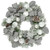 Frosted Pine Artificial Christmas Wreath with Striped Bows, 24-Inch, Unlit - IMAGE 1