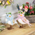 Plush Bird with Gingham Bow Easter Figure - 7.75" - Pink - IMAGE 3