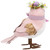 Plush Bird with Gingham Bow Easter Figure - 7.75" - Pink - IMAGE 6